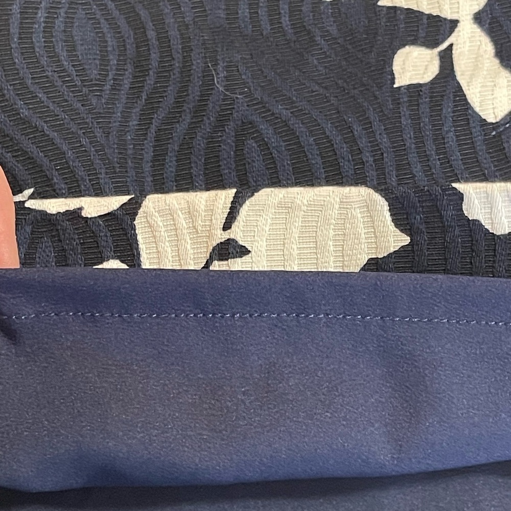 NWTS TALBOTS COTTAGE CORE NAVY & WHITE FLORAL PRINT PENCIL SKIRT SZ 12 P - Picture 7 of 10